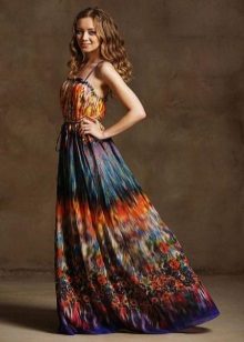 zářivě barevné batista šaty