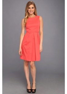 Oranje poplin jurk