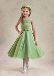 Абитуриентска зелена рокля 4 клас