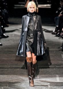 Cloak and boots for a leather dress