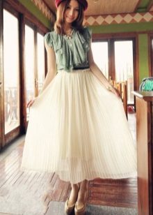 Ilgas baltas sijonas su palaidine