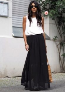 Demi jupe longue noire
