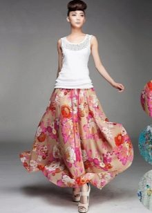 larga falda de verano-sol. opciones de color