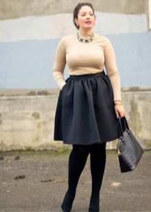 falda de otoño para mujeres con sobrepeso