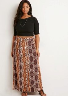 print maxi skirt for obese women