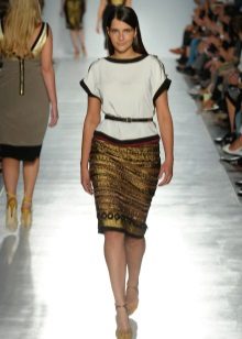 brocade pencil skirt for overweight haute couture women