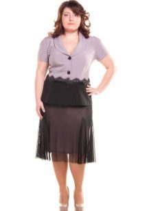 dvojvrstvová vzduchová sukňa pre obézne ženy