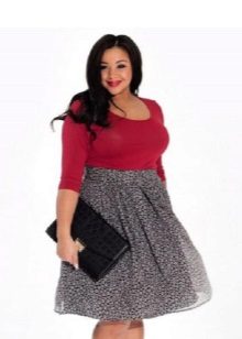 chiffon midi skirt for overweight women