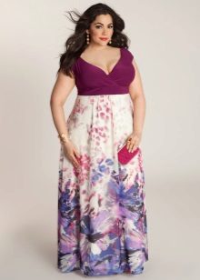 falda larga floral para mujeres con sobrepeso