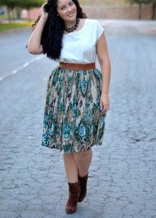 motley midi skirt for overweight women