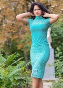 bộ màu aquamarine với váy ren
