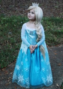 Vestido de ano novo para a menina Elsa