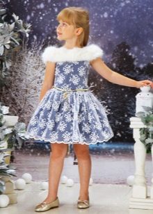 שמלת ראש השנה לילדה עם פרווה