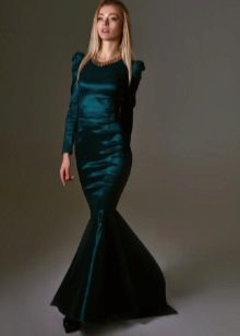taffeta mermaid evening dress