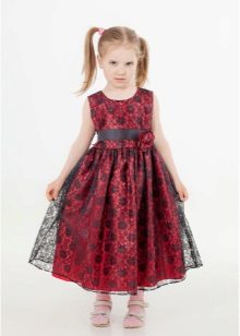 Elegantné šaty pre dievča vo veku 5 rokov v retro štýle