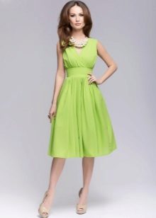 Lime Midi Kleid Sommerkleid