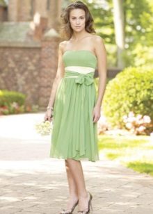 Light green dress and accessories