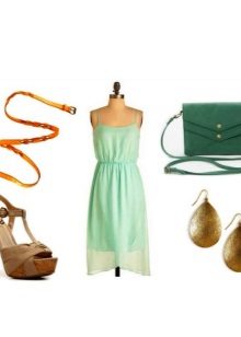 Accessoires für hellgrünes Kleid