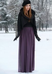 zimska garderoba šifonska suknja
