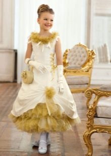 Váy phồng vàng giáng sinh tuyệt đẹp cho bé gái