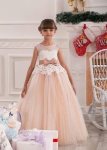Chic φόρεμα της Πρωτοχρονιάς φόρεμα με δαντέλα για το κορίτσι