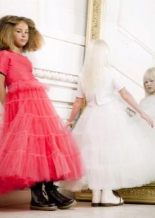 Chic Designer Puffy Midi La Girl Dress