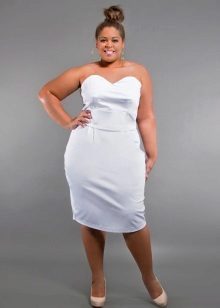 sommar vit penna kjol för överviktiga kvinnor