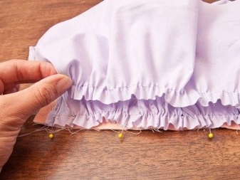 תפר סלסולים על השמלה - שלב 3