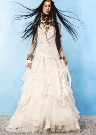 Čigānu Boho stila kāzu kleita