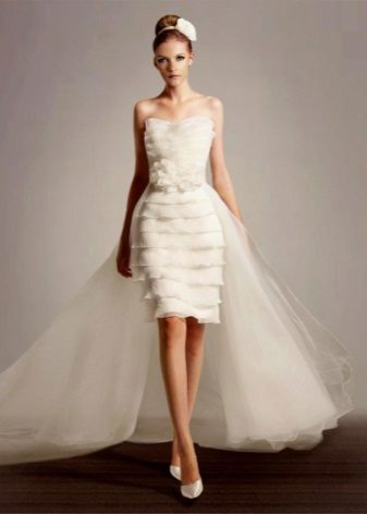 Detachable Train Wedding Dress