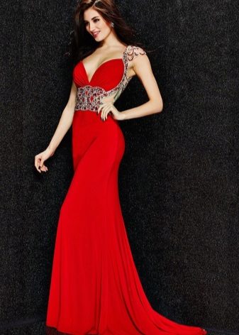 שמלת ערב של אנג'לה ואליסון אדום