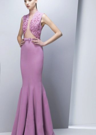 Lilac γοργόνα φόρεμα