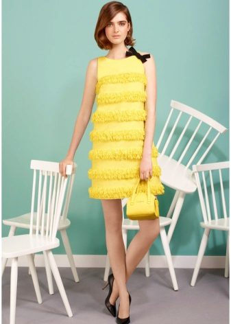 60-tals gul aftonklänning