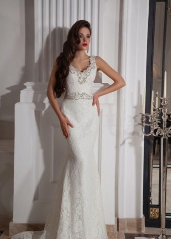 Vestuvinė suknelė iš „Crystal Design“ su siuvinėjimais