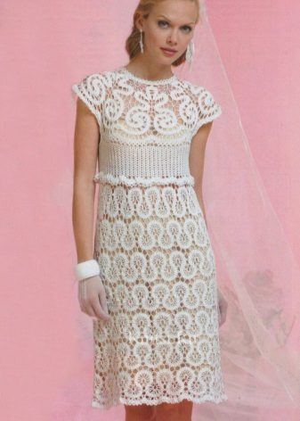 Плетена сватбена рокля от Брюг дантела