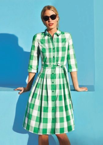 Πράσινο φόρεμα πουκάμισο