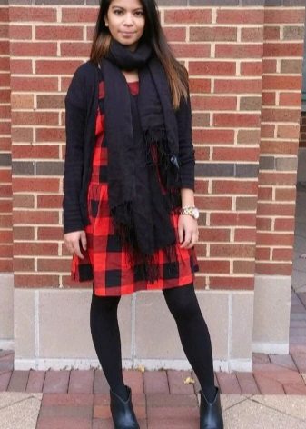 Black Red and Black Check Dress Accessories
