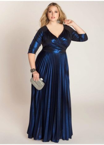elegantna satenska haljina za žene s prekomjernom težinom