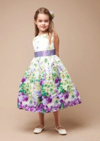 Børnehaveeksamen kjole med tryk