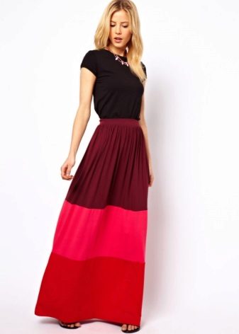 Multi-colored long skirt