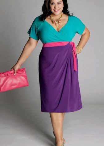 bright ensemble for overweight women