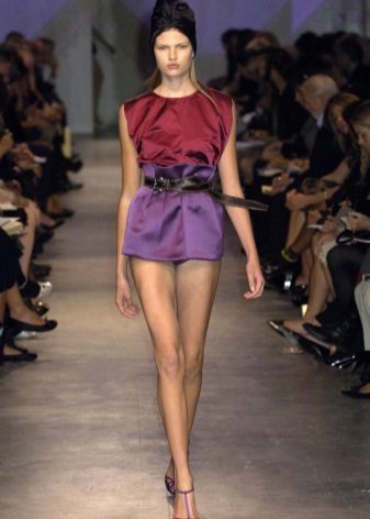 purpurinis mikro tulpių sijonas
