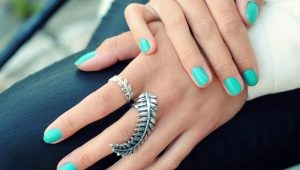 Tendências da moda de manicure turquesa