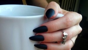 Остри черни нокти: модни опции и оригинални идеи