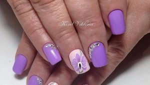 Lilac manikyr: ljusa idéer och delikat design