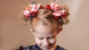 Penteados para meninas para cabelos curtos no jardim de infância