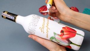 Decoupage-pezsgő-palackok: ötletek és használati utasítások