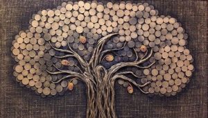Направи си дърво с пари, изработени от монети