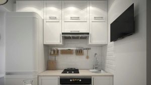 خيارات تصميم مطبخ مثيرة للاهتمام 6 متر مربع. م مع ثلاجة