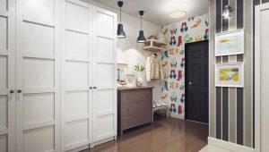 Шарнирни гардероби в коридора: разновидности и избор